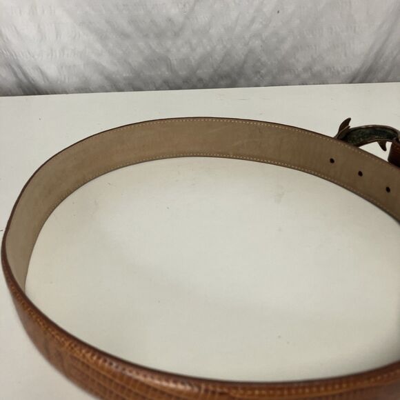 New Belt Master Genuine Leather Men’s Belt added Brass Dolphin Closing Piece 31 - Picture 7 of 16